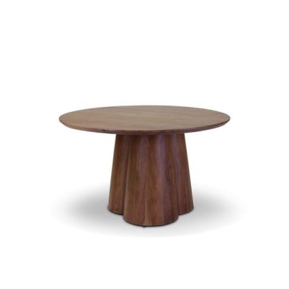 Eettafel Cobos Rond 130 Bruin / Zwart - Afbeelding 3