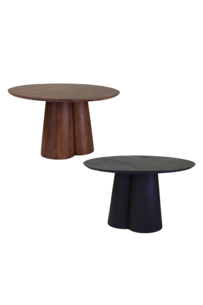 Eettafel Cobos Rond 130 Bruin / Zwart